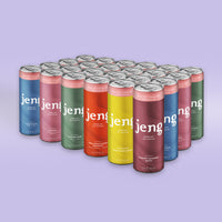 Jeng THC-Infused Cocktails offering a gentle microdose buzz in mixologist-crafted alcohol-free flavors.